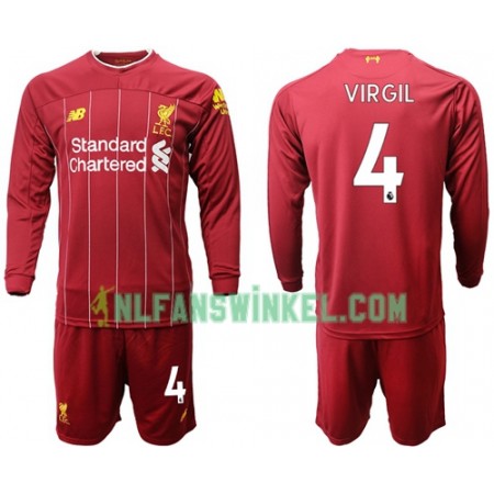 Liverpool Virgil van Dijk 4 Thuistenue 2019/20 Lange Mouw - Kids